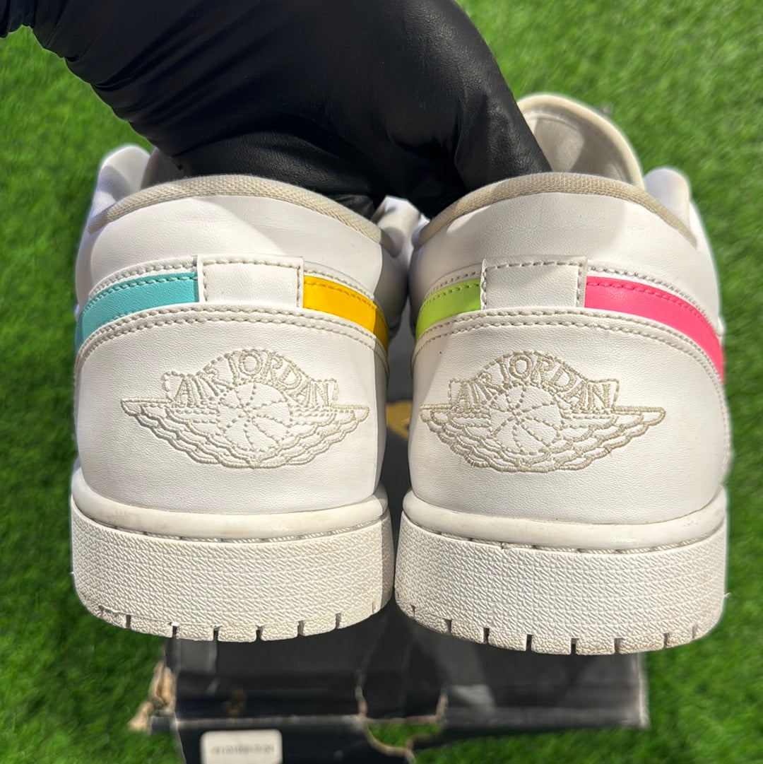 Air Jordan 1 Low 'White Multi-Color' 13M/14.5W