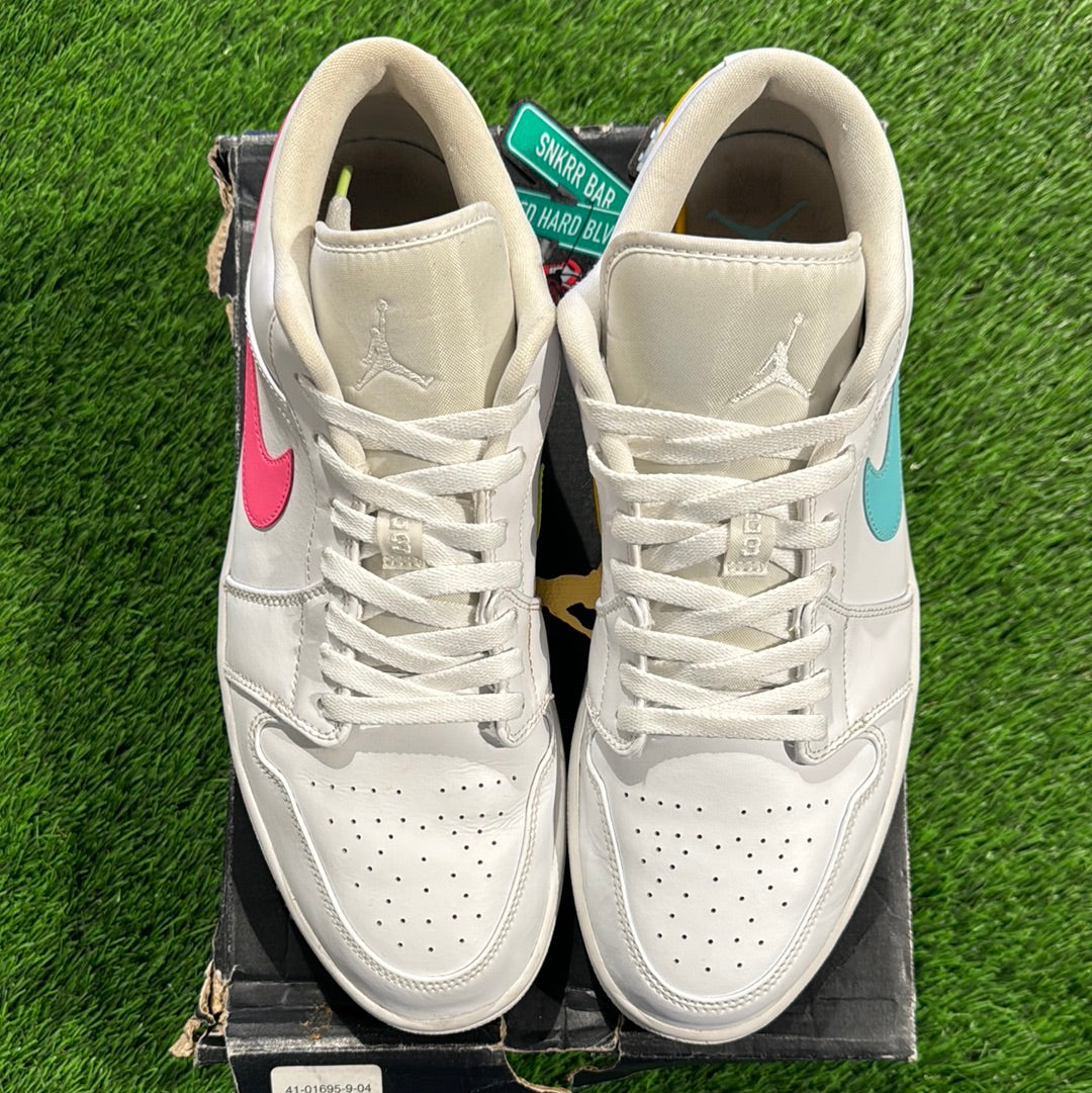 Air Jordan 1 Low 'White Multi-Color' 13M/14.5W