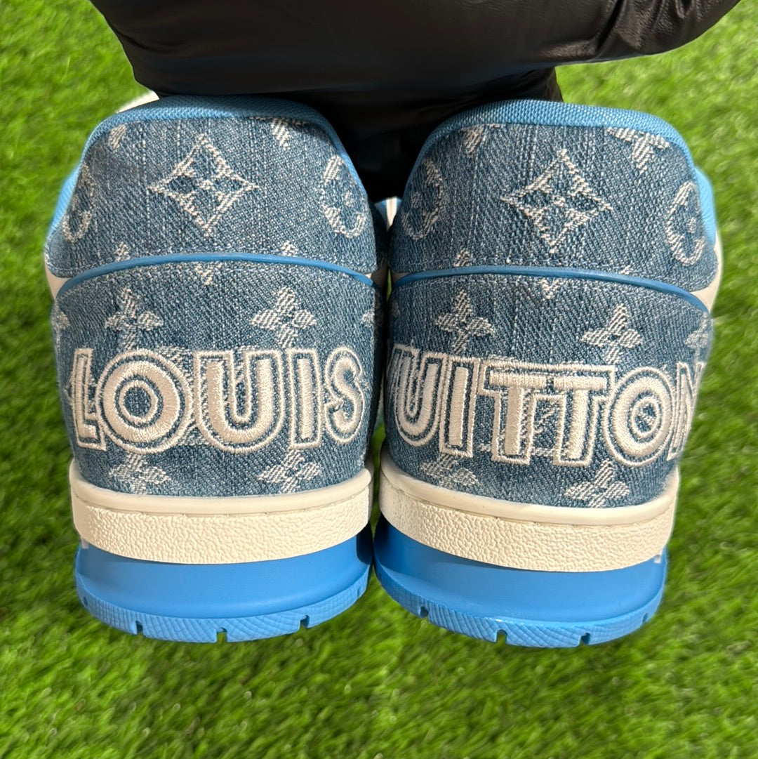 Louis Vuitton Trainer Sneaker 'Velcro Strap - White/ Blue'