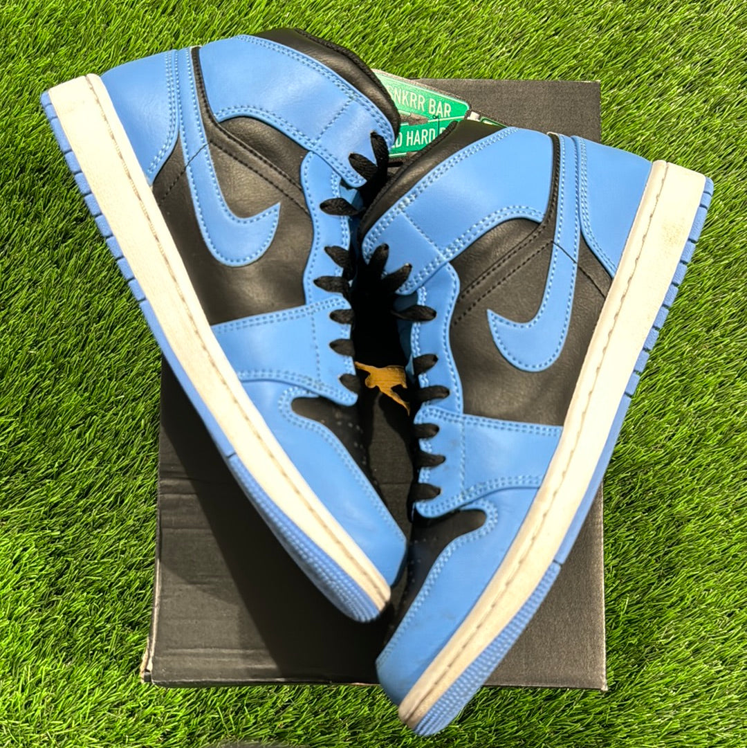 Air Jordan 1 Mid 'University Blue Black' 8.5M/10W