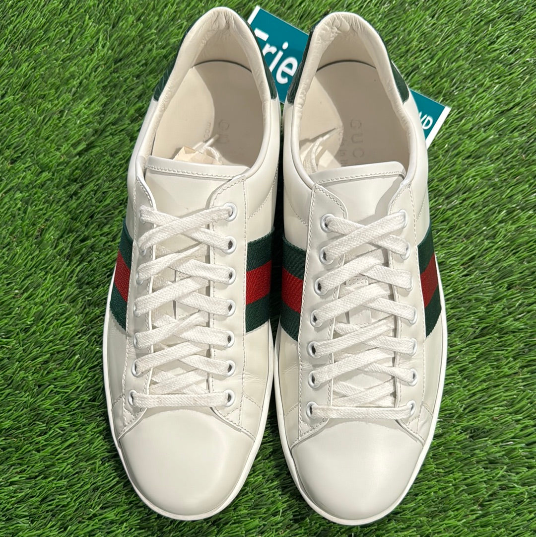 Gucci Men's New Ace Leather Low-Top Sneakers