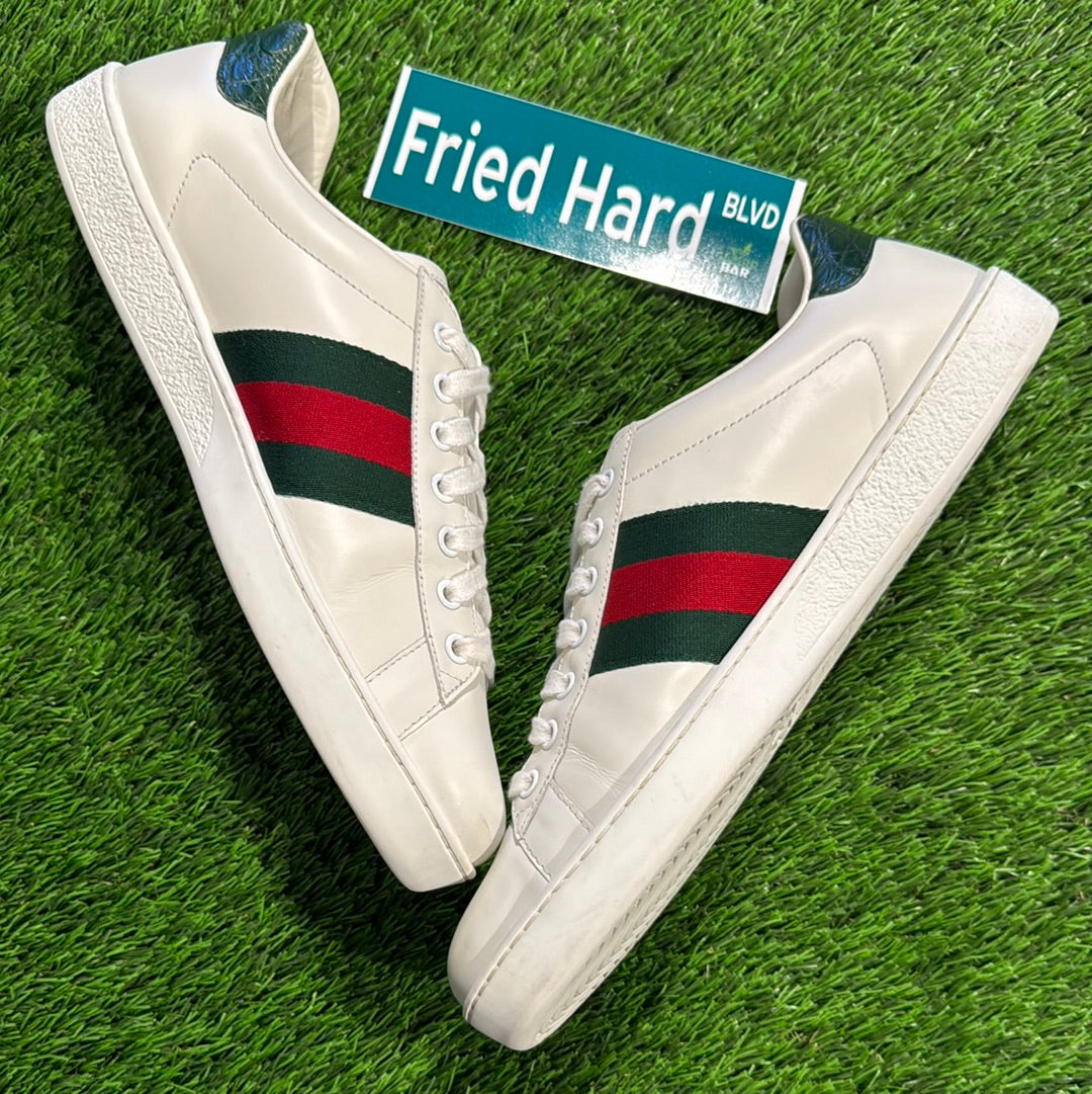 Gucci Men's New Ace Leather Low-Top Sneakers