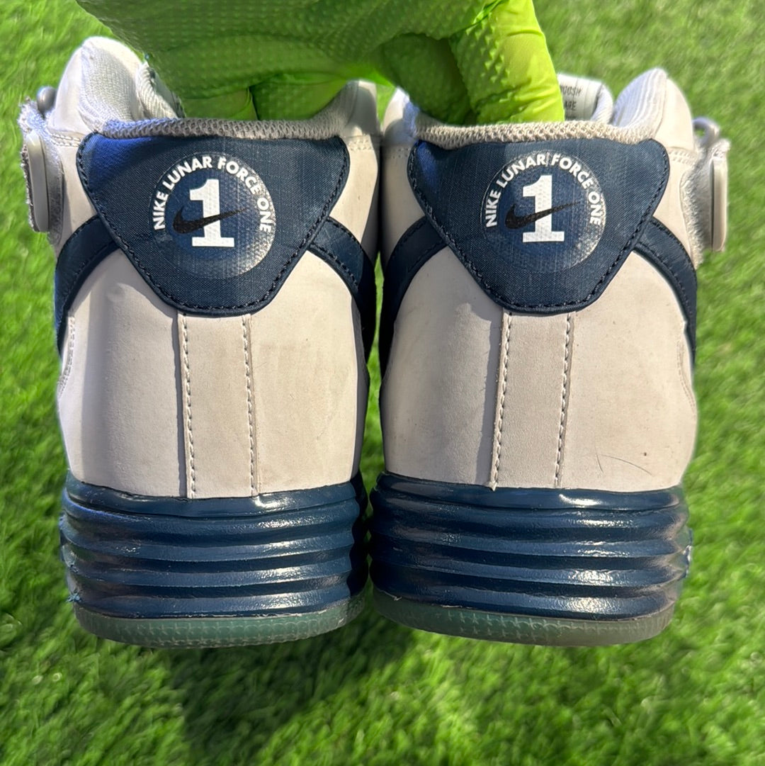 Lunar Force 1 Mid Leather 'Pure Platinum Squadron Blue' 9.5M/11W