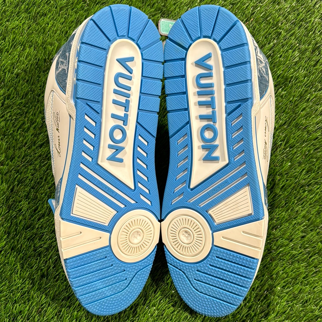 Louis Vuitton Trainer Sneaker 'Velcro Strap - White/ Blue'