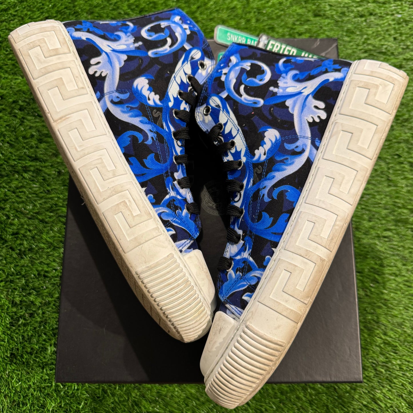 Versace Greca High 'Barocco Print - Lapis'