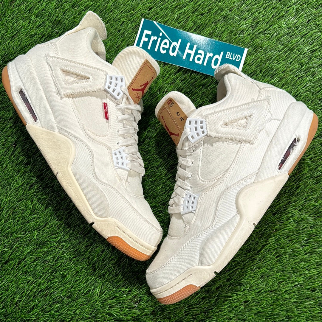 Levi's x Air Jordan 4 Retro 'White Denim' â Fried Hard Blvd.