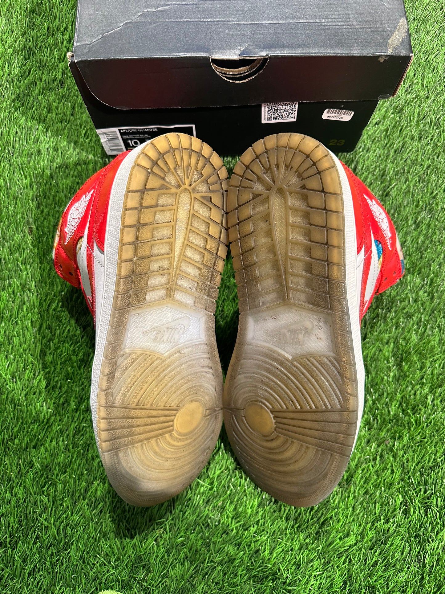 Jordan 1 Mid Barcelona Sweater Red Patent