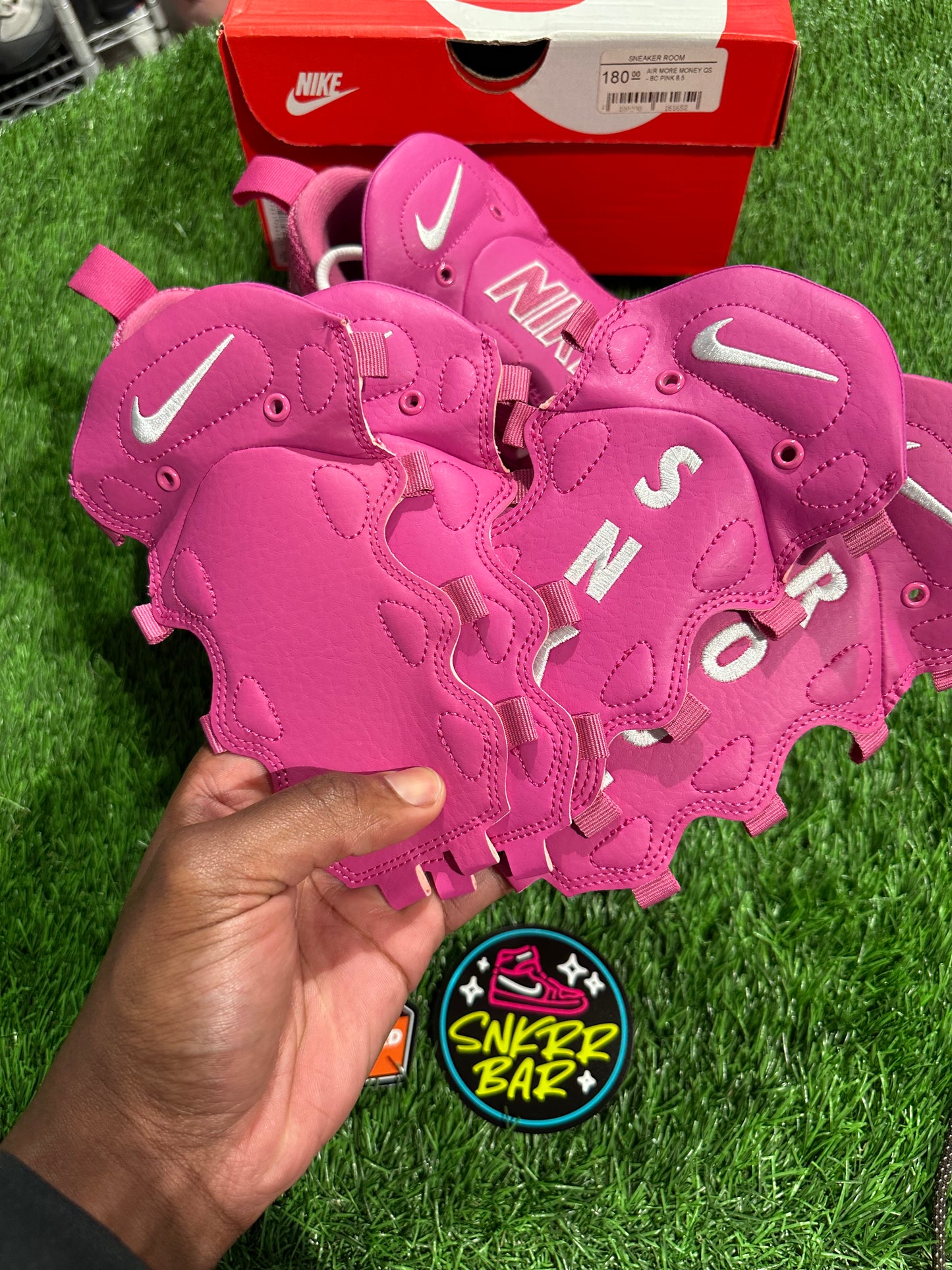 Air More Money Sneaker Room BCA Pink SIZE 8.5M/10W