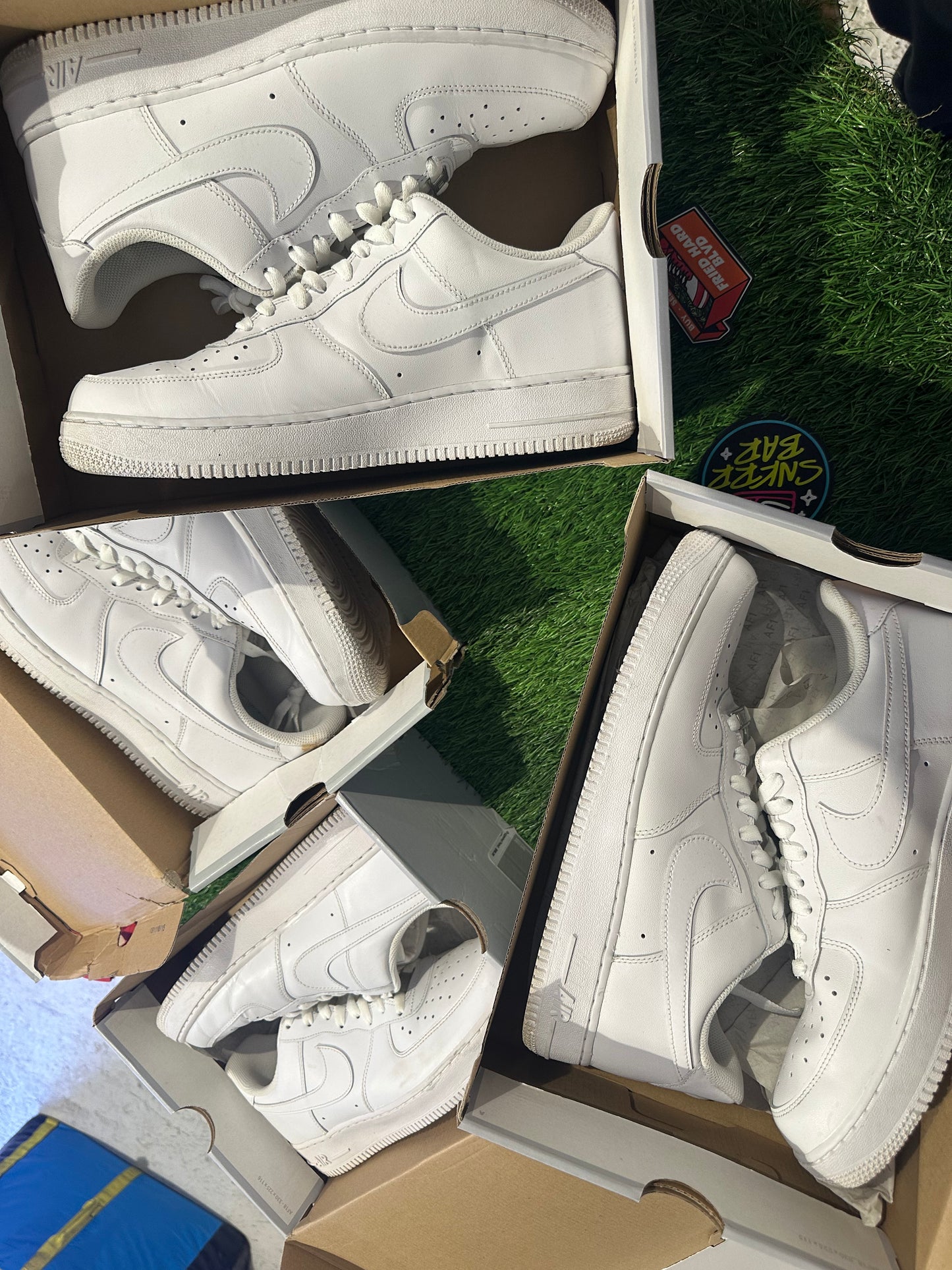 Nike Air Force 1 Low '07 White 4 PAIR BUNDLE