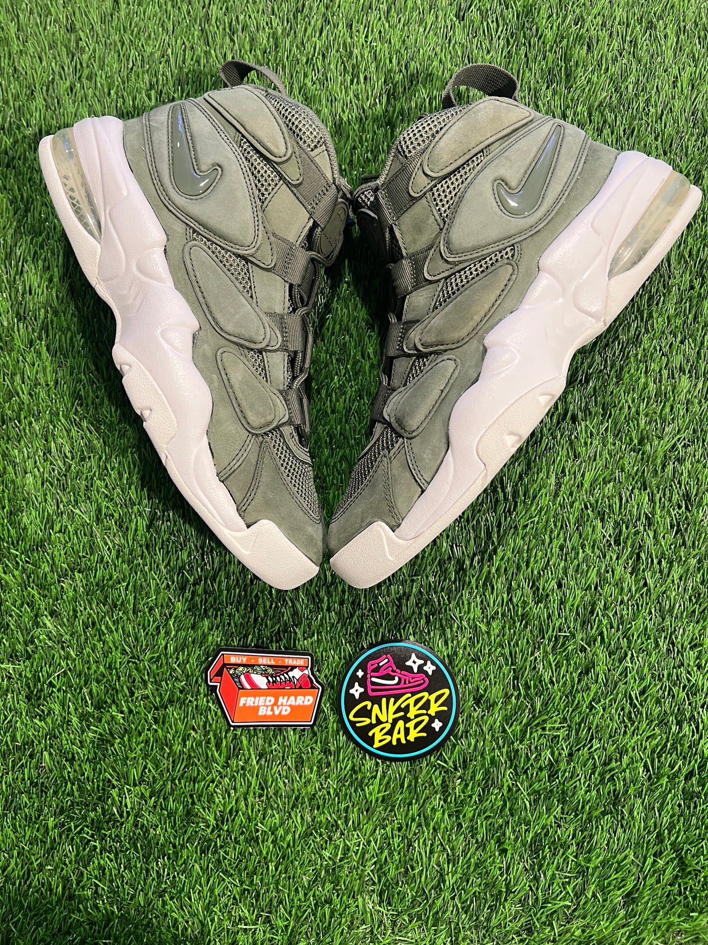 Air Total Max Uptempo White Green SIZE 9M/10.5W
