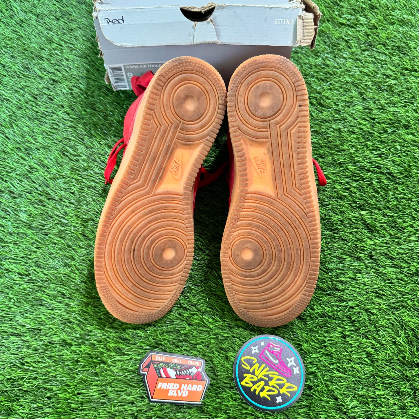 Air Force 1 High Suede University Red Gum (Women's) 7.5M/9W