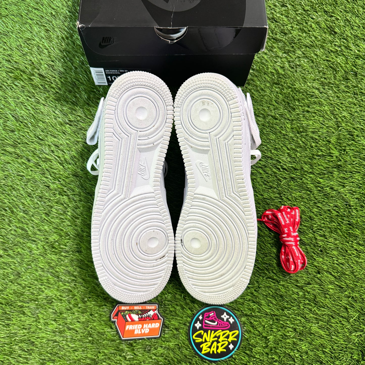 Nike Air Force 1 Mid Supreme White 10.5/12W