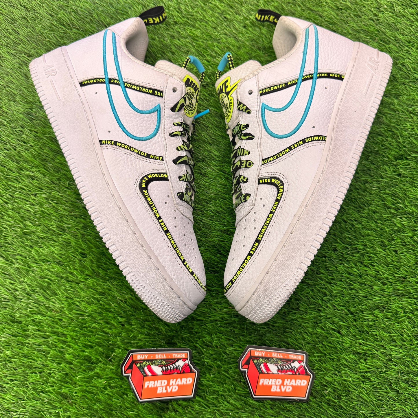 Air Force 1 Low Worldwide White Blue Fury Volt SIZE 12M/13.5W