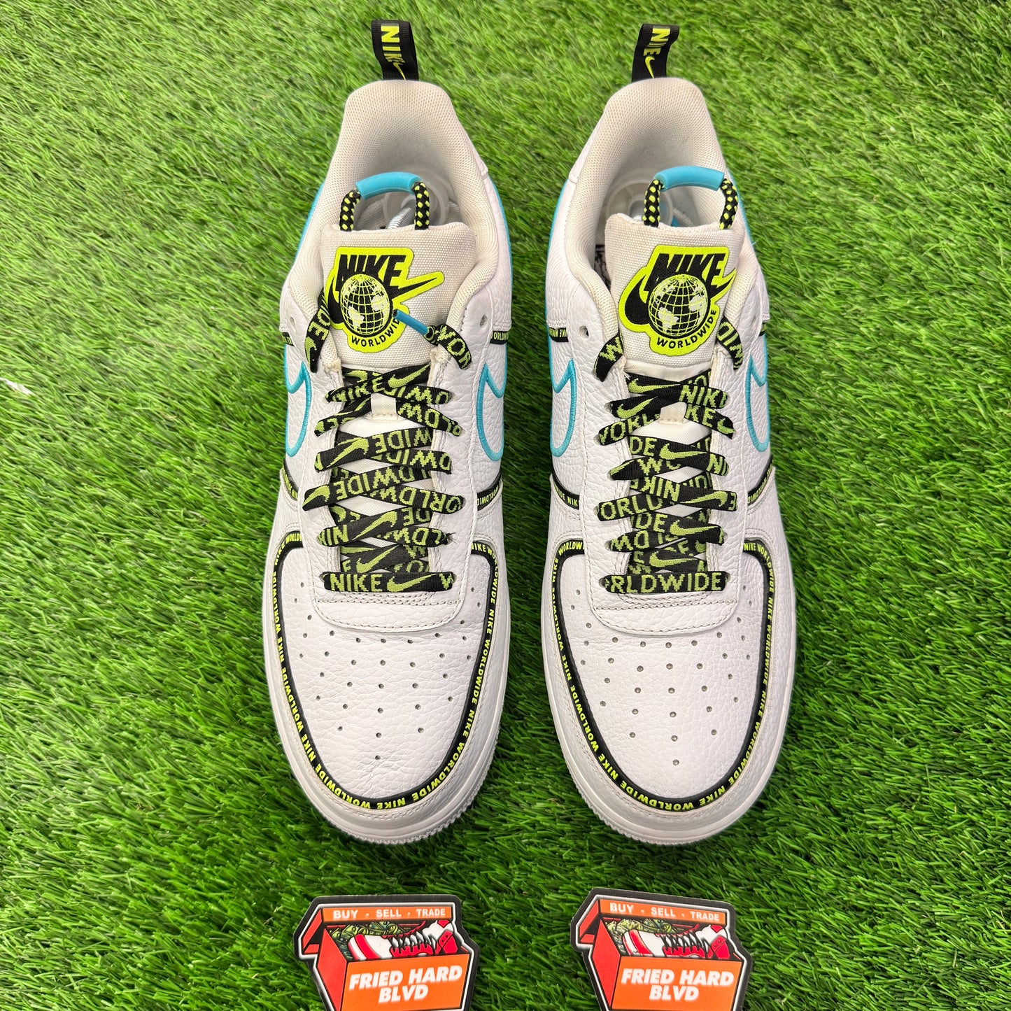 Air Force 1 Low Worldwide White Blue Fury Volt SIZE 12M/13.5W
