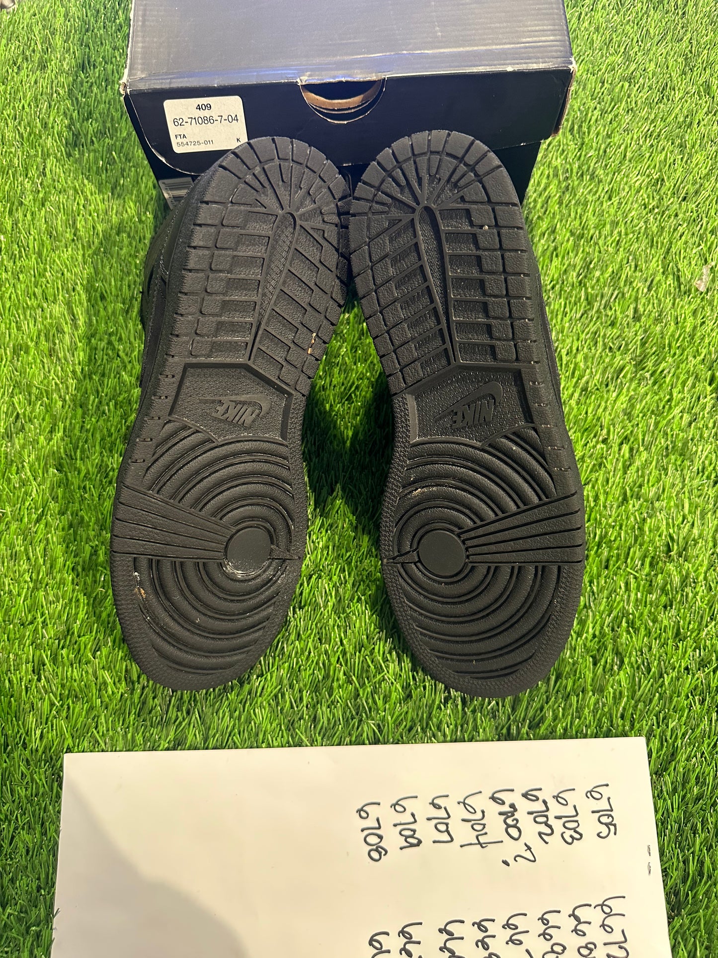 Jordan 1 Mid Triple Black (2014) 4.5Y/6W