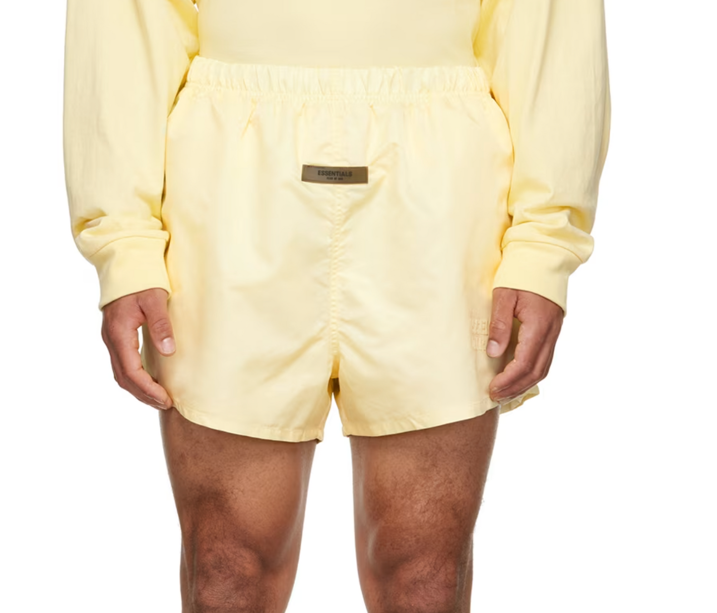 Fear of God ESSENTIALS Yellow Nylon Shorts