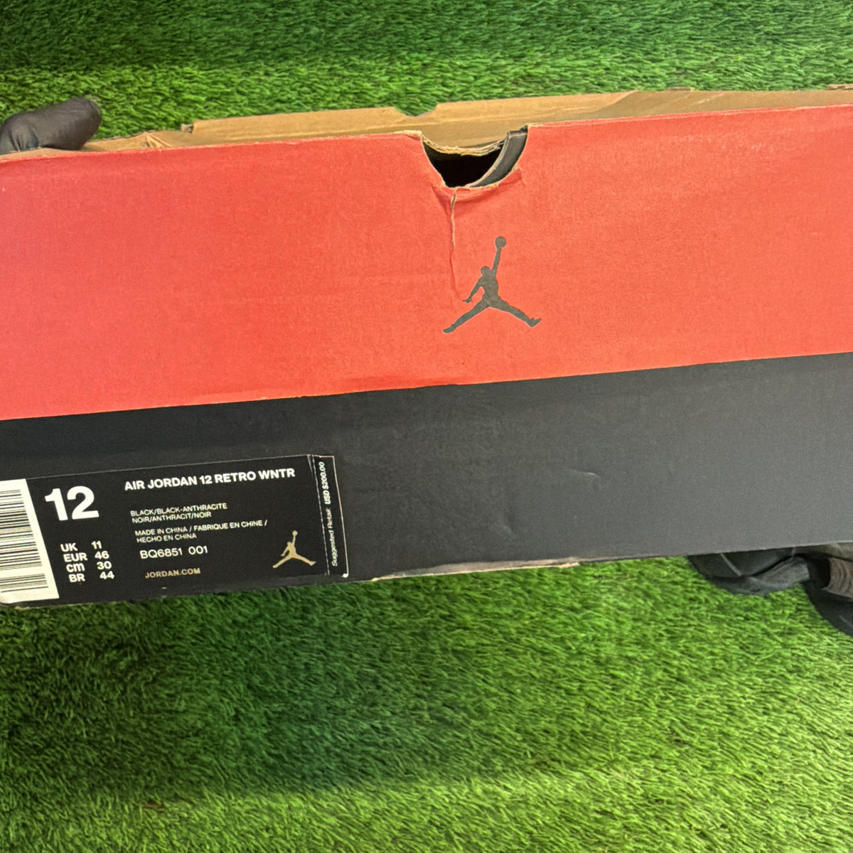 Air Jordan 12 Retro Winterized 'Triple Black' SIZE 12M/13.5W