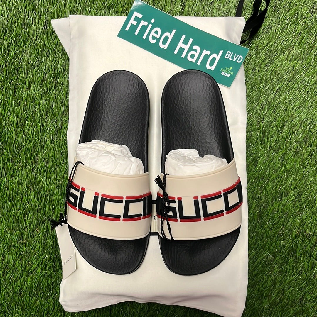 Gucci Wmns Stripe Rubber Slide