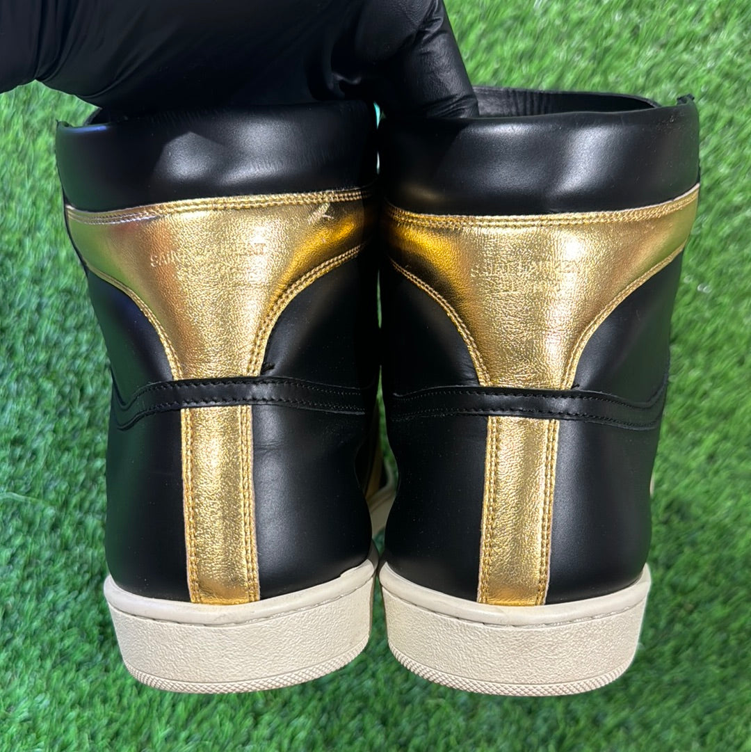 Saint Laurent Signature Court Classic SL/10H High Top Sneaker 'Black Gold'