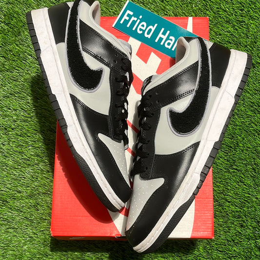 Dunk Low 'Chenille Swoosh - Black Grey Fog'