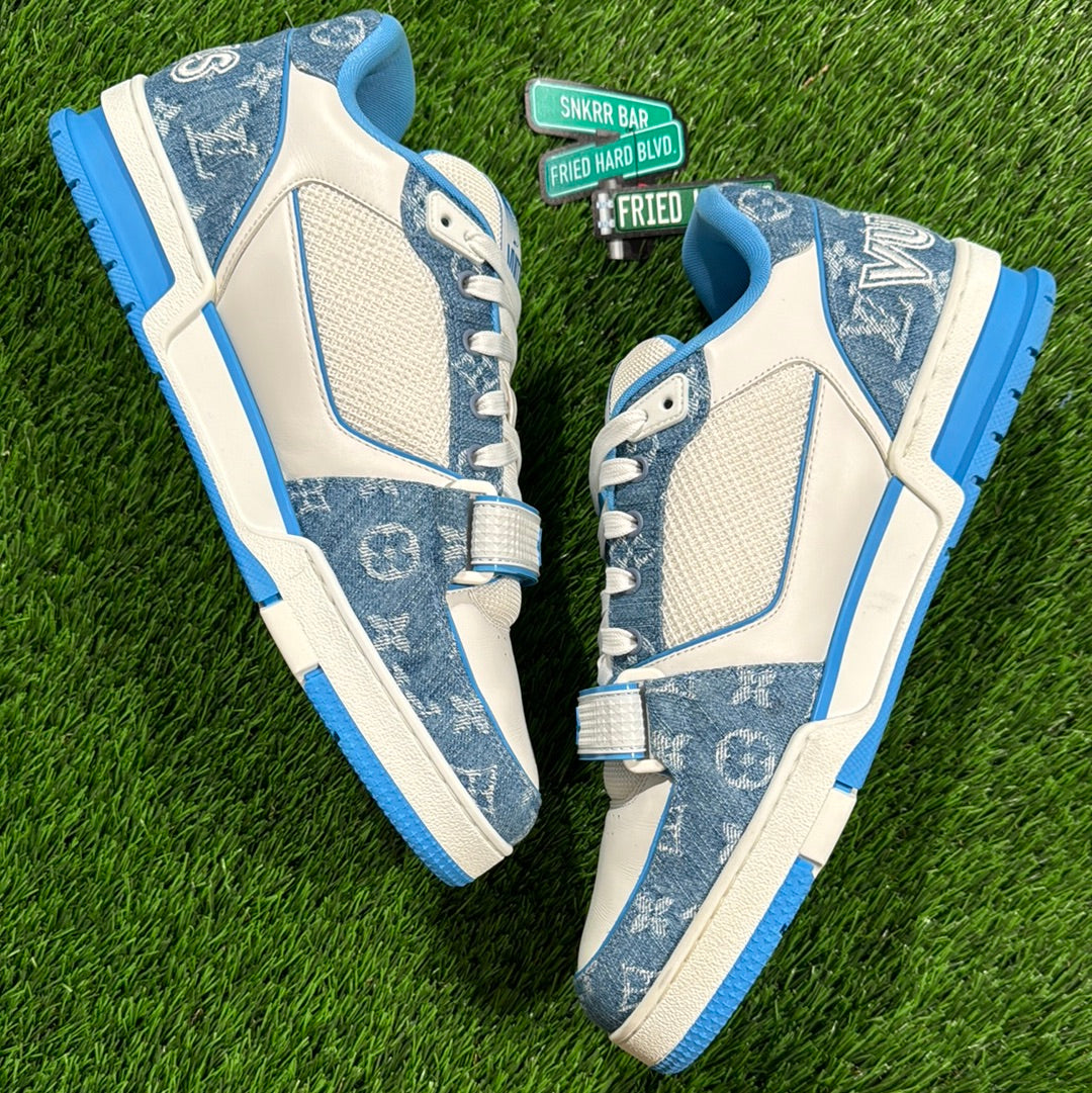 Louis Vuitton Trainer Sneaker 'Velcro Strap - White/ Blue'