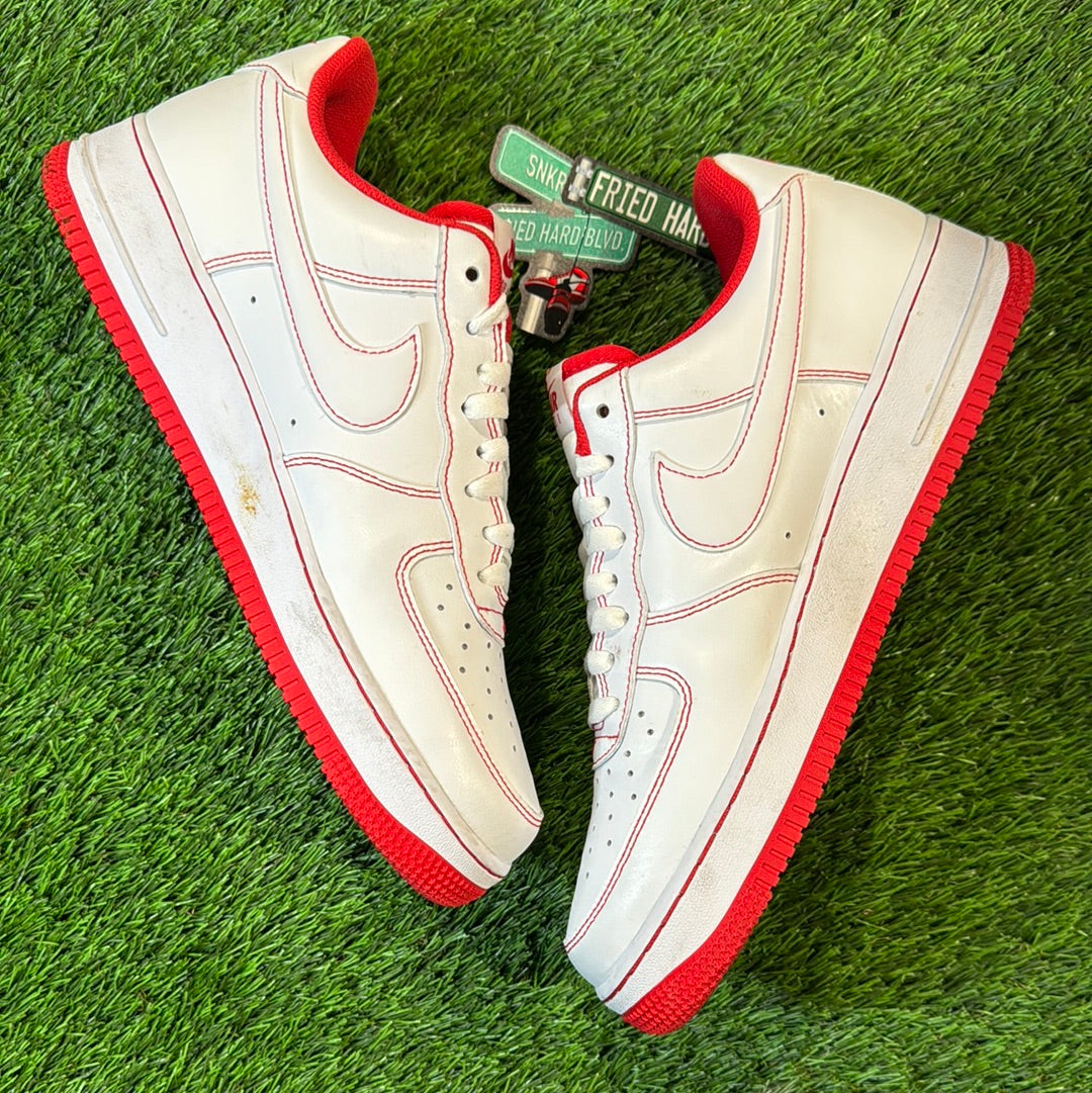 Air Force 1 '07 'Contrast Stitch - White University Red' 10.5M/12W