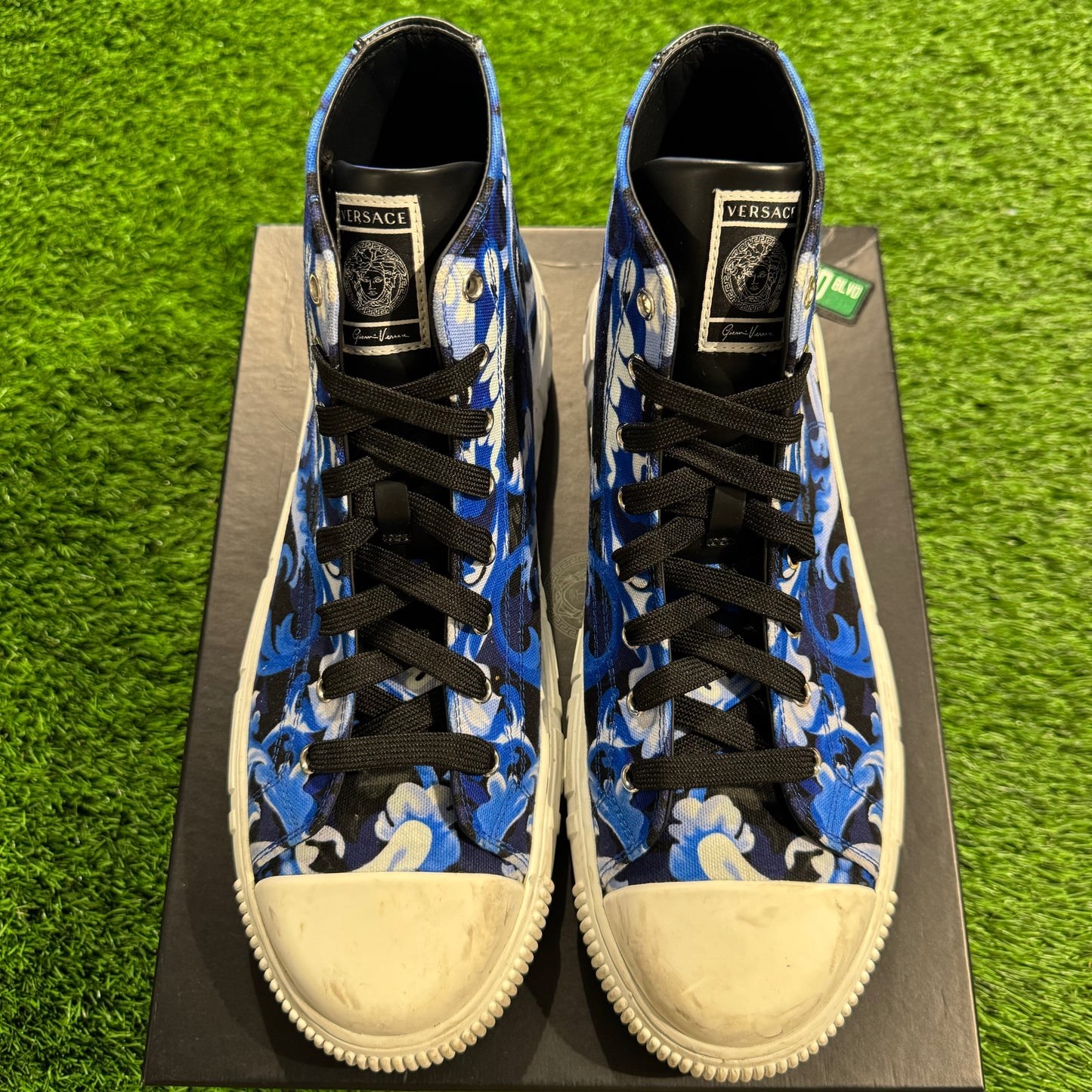 Versace Greca High 'Barocco Print - Lapis'