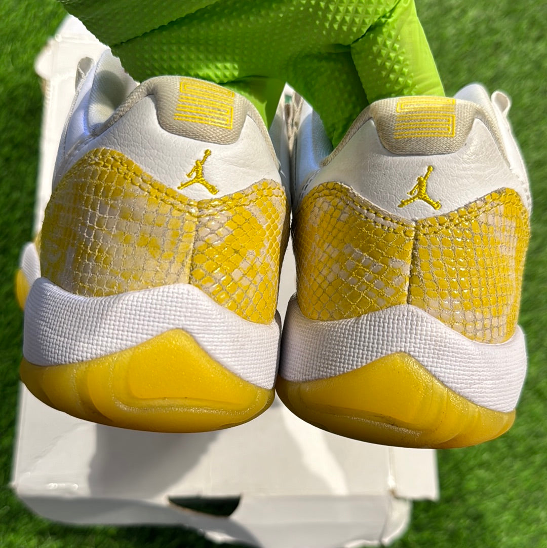 Wmns Air Jordan 11 Low 'Yellow Snakeskin' 5Y/6.5W