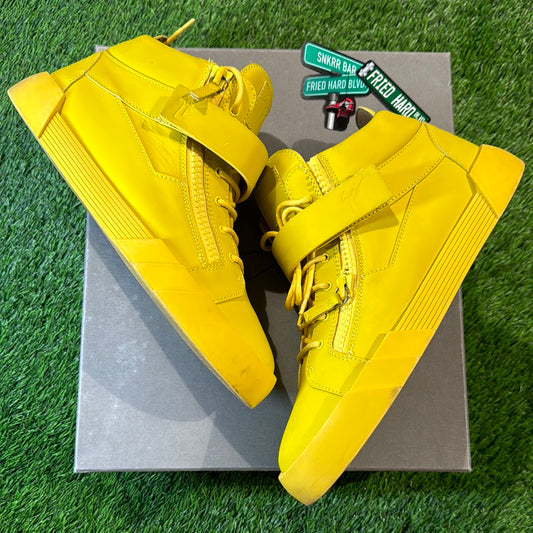 Giuseppe Zanotti Side-Zip Lace-Up Sneakers 'Yellow'