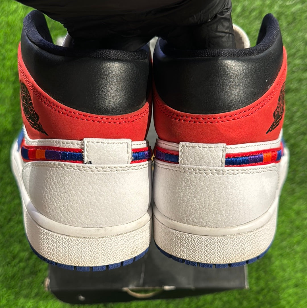 Air Jordan 1 Mid 'Multicolored Swoosh' 9M/10.5W