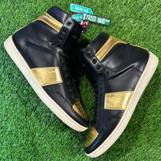 Saint Laurent Signature Court Classic SL/10H High Top Sneaker 'Black Gold'