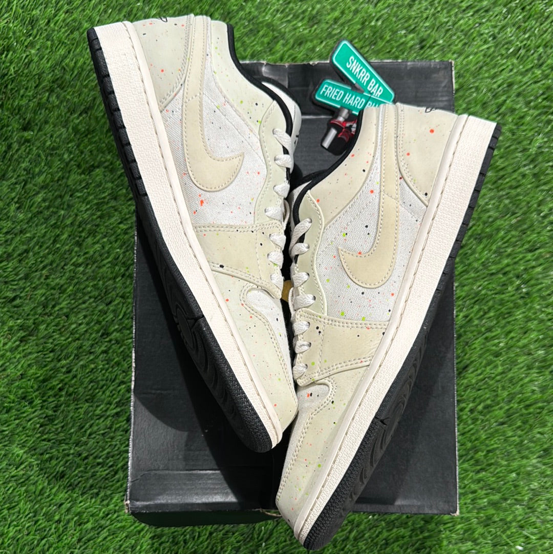 Air Jordan 1 Low 'Brushstroke Swoosh - Paint Splatter'