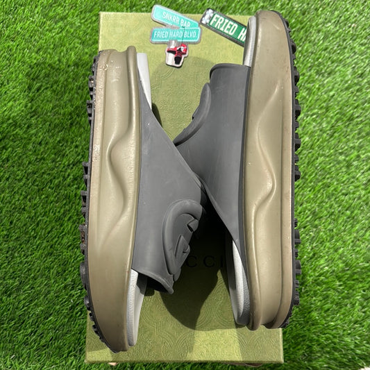 Gucci Sandal 'Interlocking G - Dark Grey Khaki'