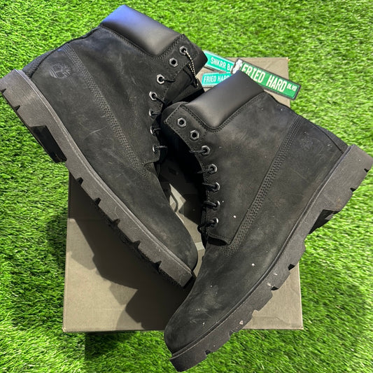 Timberland 6 Inch Classic Waterproof Boot Wide 'Black Nubuck'