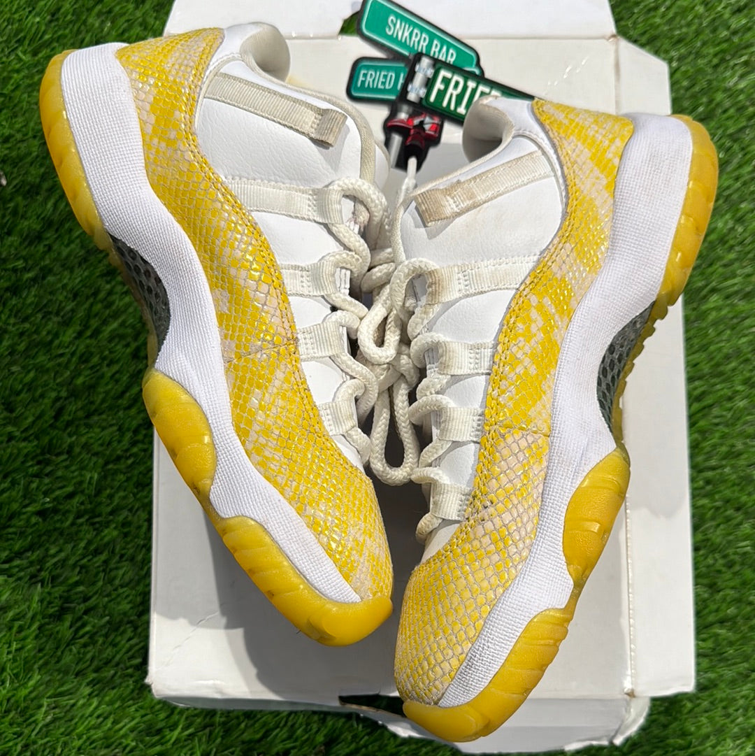 Wmns Air Jordan 11 Low 'Yellow Snakeskin' 5Y/6.5W
