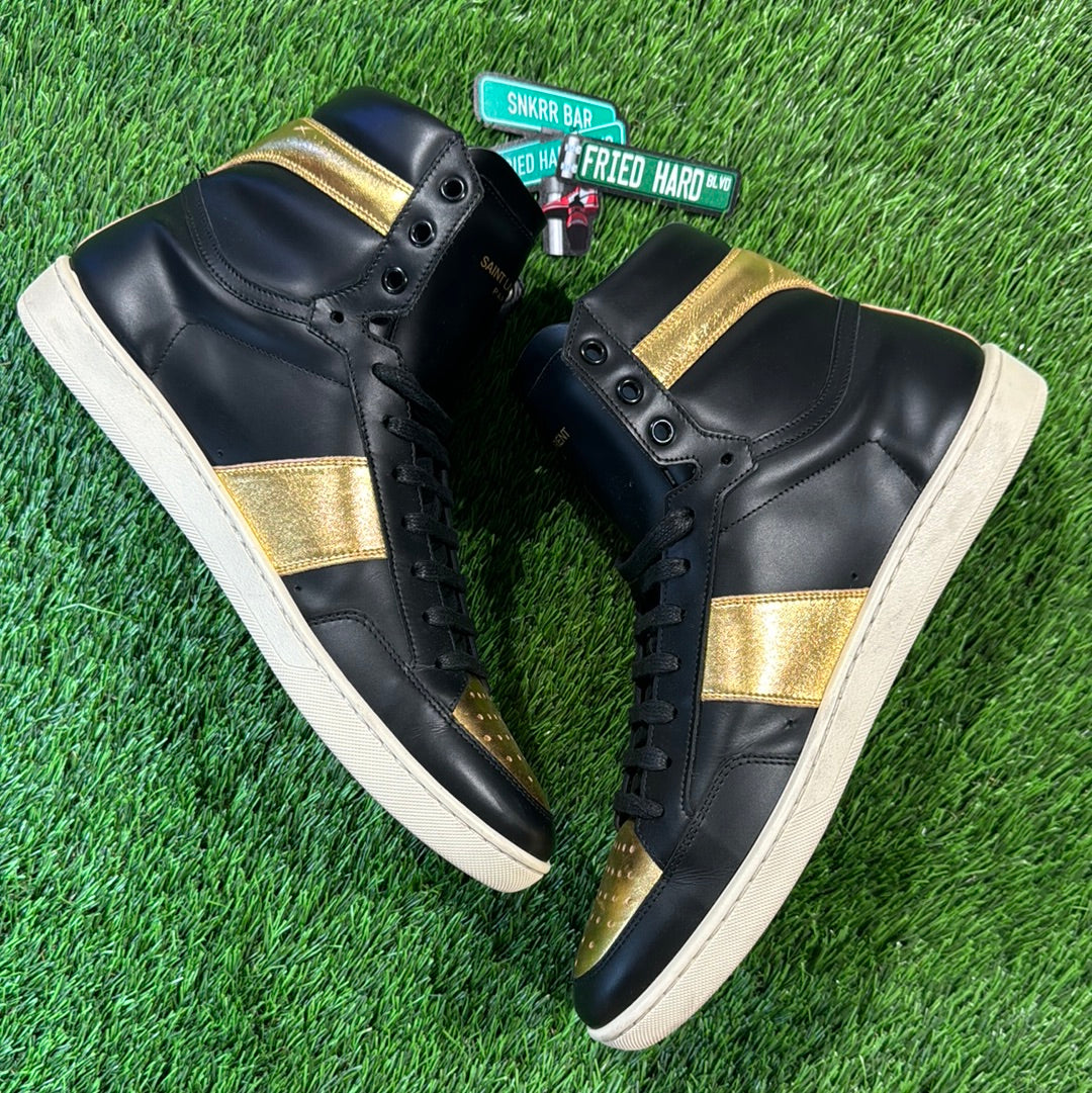 Saint Laurent Signature Court Classic SL/10H High Top Sneaker 'Black Gold'
