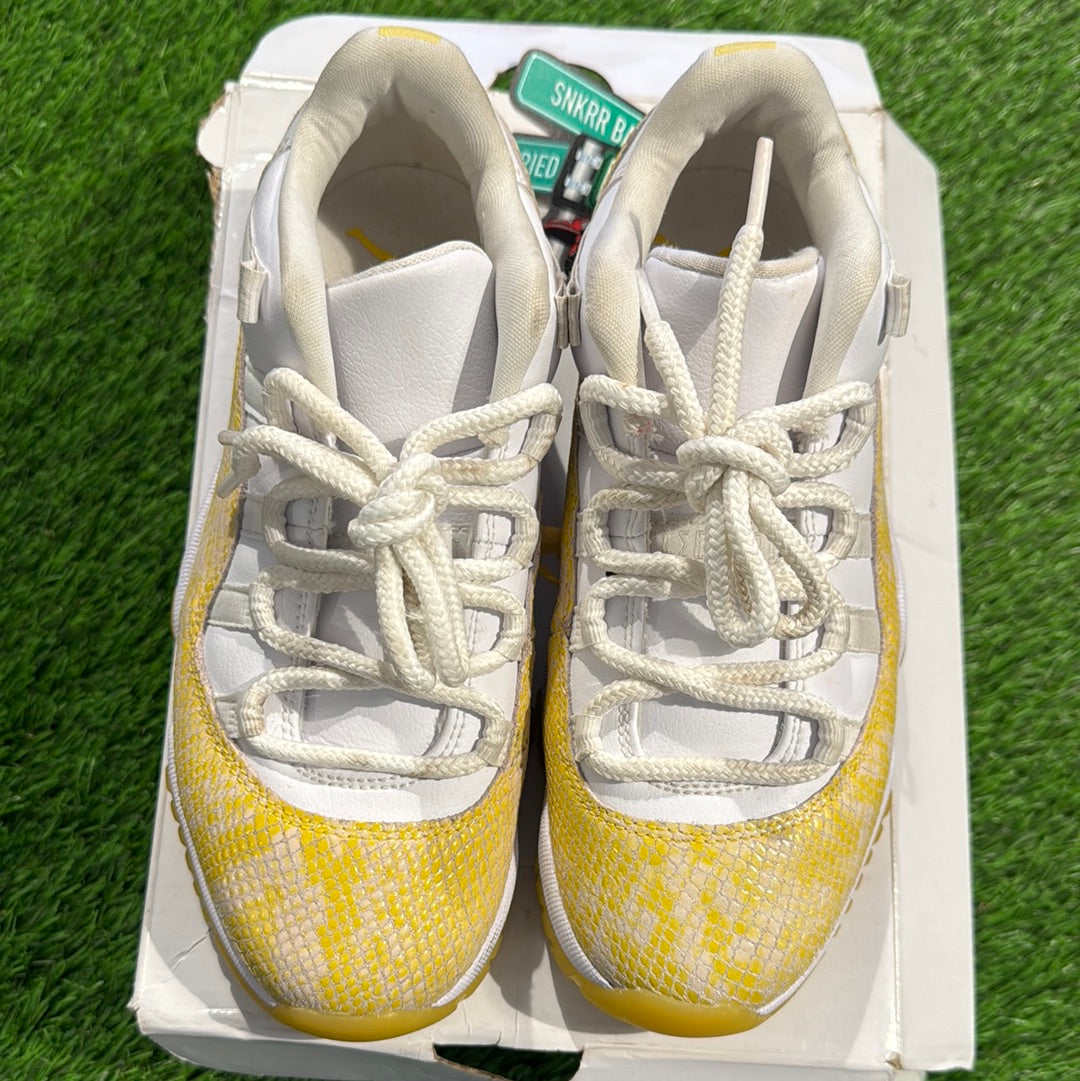 Wmns Air Jordan 11 Low 'Yellow Snakeskin' 5Y/6.5W