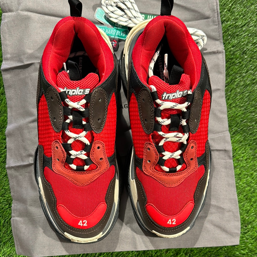 Balenciaga Triple S Sneaker 'Black Red'
