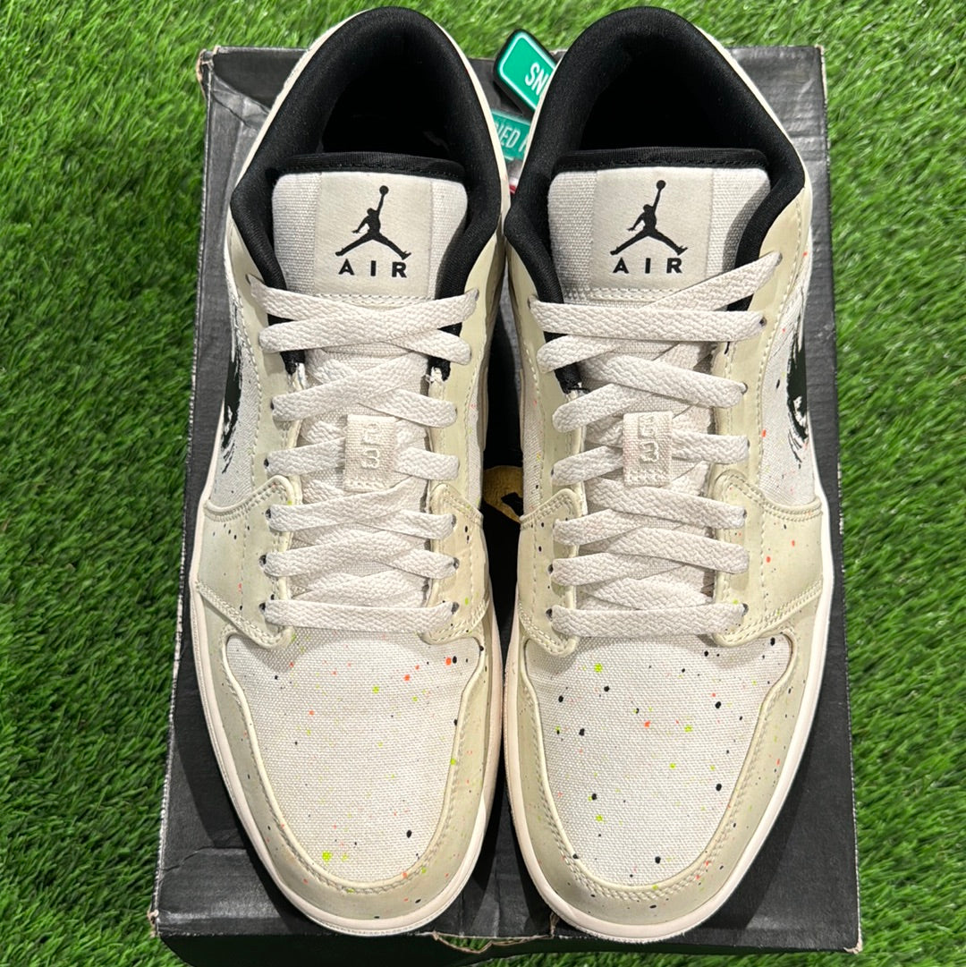 Air Jordan 1 Low 'Brushstroke Swoosh - Paint Splatter'