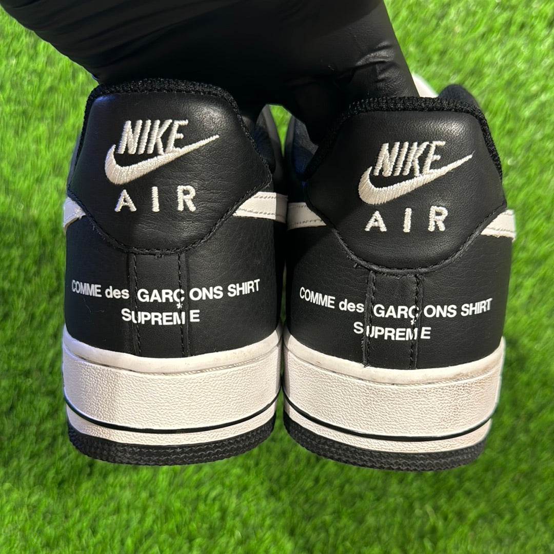 Supreme x Comme des Garçons SHIRT x Air Force 1 Low 'Black' 9.5M/11W