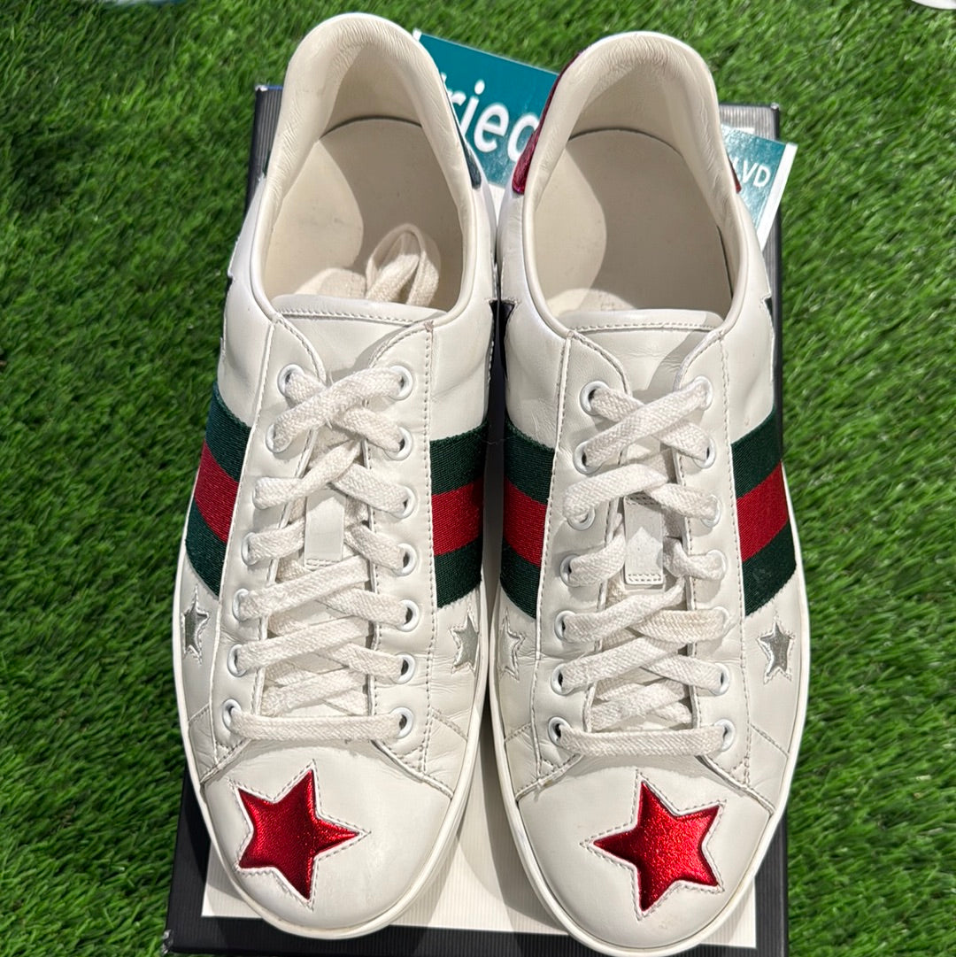 Men's Gucci Ace Leather Low-Top Sneakers ‘Stars’
