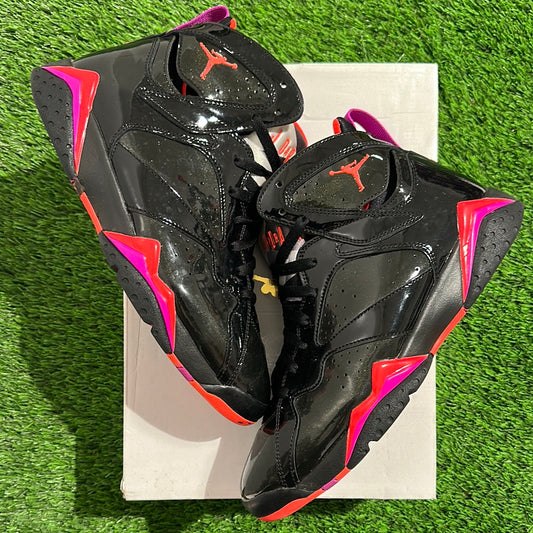 Wmns Air Jordan 7 Retro 'Black Gloss'