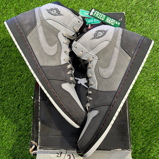 Jordan 1 Retro High Stealth Team Red Light Graphite 13M/14.5W