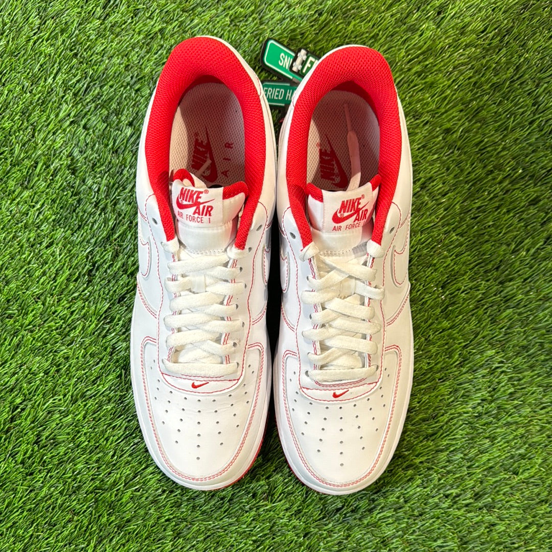 Air Force 1 '07 'Contrast Stitch - White University Red' 10.5M/12W