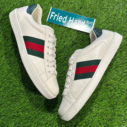 Gucci Men's New Ace Leather Low-Top Sneakers