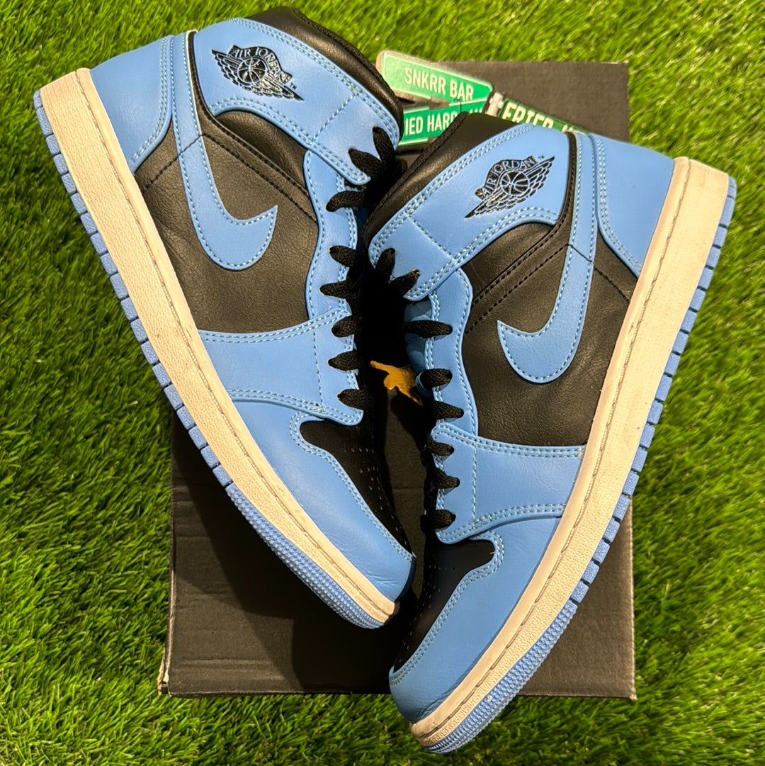 Air Jordan 1 Mid 'University Blue Black' 8.5M/10W