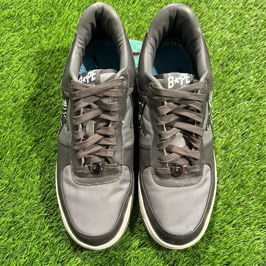 Bapesta 'Text Code Camo - Charcoal'