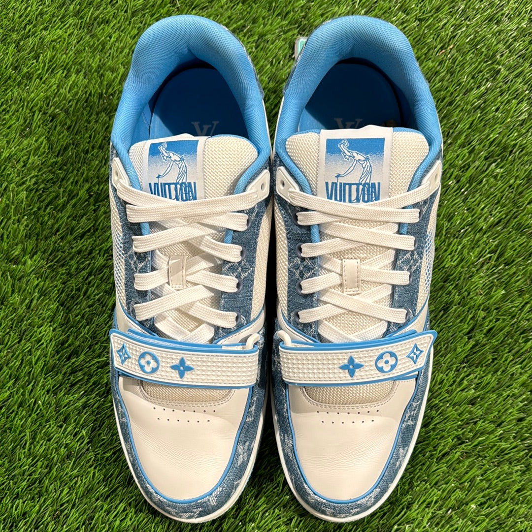 Louis Vuitton Trainer Sneaker 'Velcro Strap - White/ Blue'