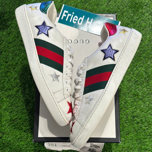 Men's Gucci Ace Leather Low-Top Sneakers ‘Stars’