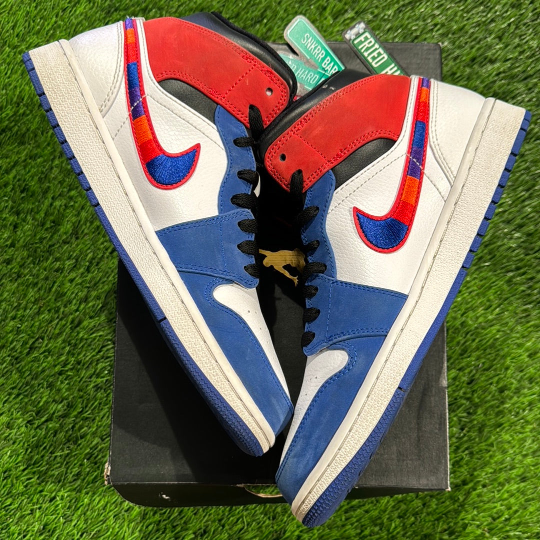 Air Jordan 1 Mid 'Multicolored Swoosh' 9M/10.5W